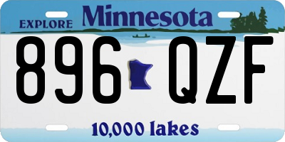 MN license plate 896QZF