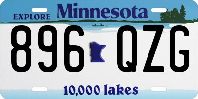 MN license plate 896QZG