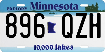 MN license plate 896QZH