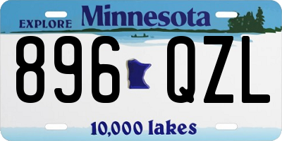 MN license plate 896QZL