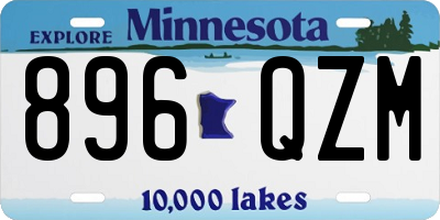 MN license plate 896QZM