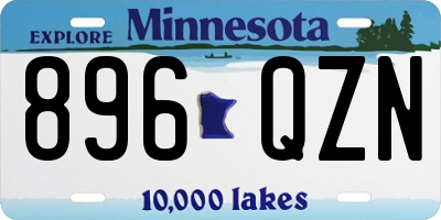 MN license plate 896QZN