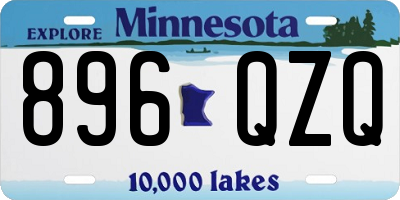 MN license plate 896QZQ