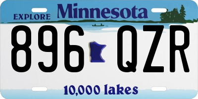 MN license plate 896QZR