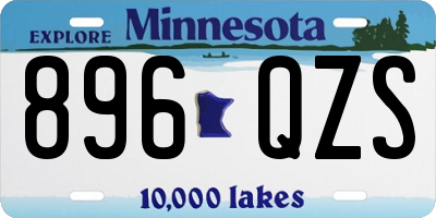 MN license plate 896QZS