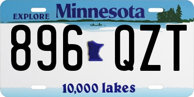 MN license plate 896QZT