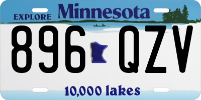 MN license plate 896QZV