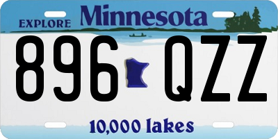 MN license plate 896QZZ
