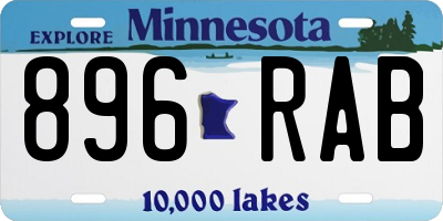 MN license plate 896RAB