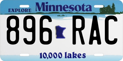 MN license plate 896RAC