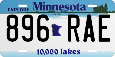 MN license plate 896RAE