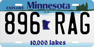 MN license plate 896RAG