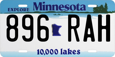 MN license plate 896RAH