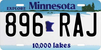 MN license plate 896RAJ