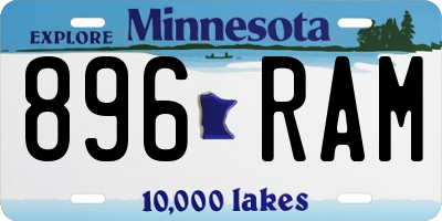 MN license plate 896RAM