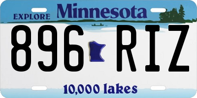 MN license plate 896RIZ