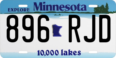 MN license plate 896RJD