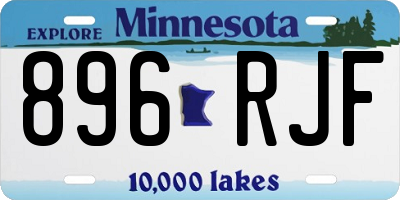 MN license plate 896RJF