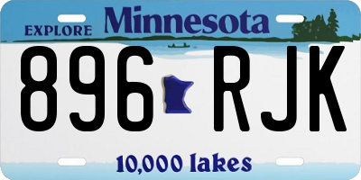 MN license plate 896RJK