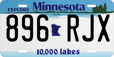 MN license plate 896RJX