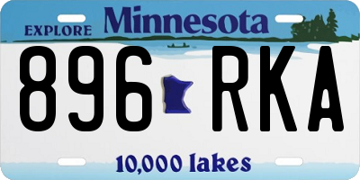 MN license plate 896RKA