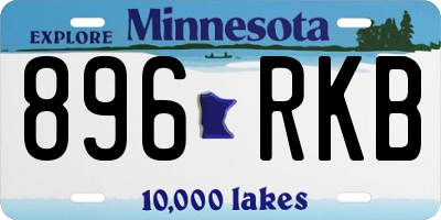 MN license plate 896RKB