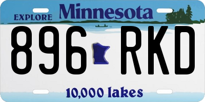 MN license plate 896RKD