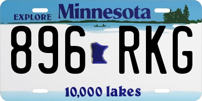 MN license plate 896RKG