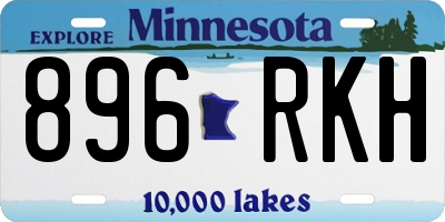 MN license plate 896RKH