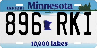 MN license plate 896RKI