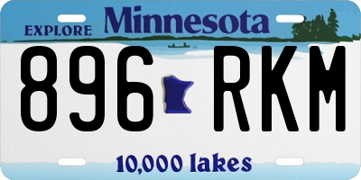 MN license plate 896RKM
