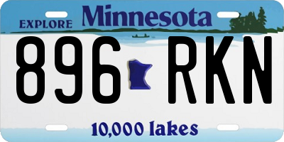 MN license plate 896RKN