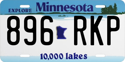 MN license plate 896RKP
