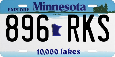 MN license plate 896RKS