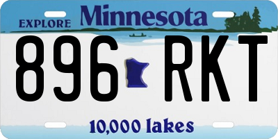 MN license plate 896RKT