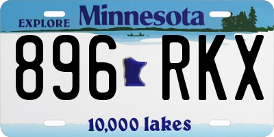 MN license plate 896RKX