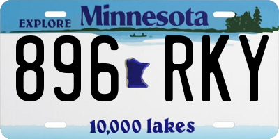 MN license plate 896RKY
