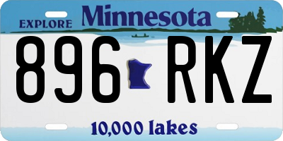 MN license plate 896RKZ