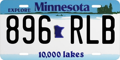 MN license plate 896RLB