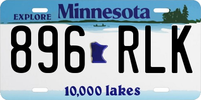 MN license plate 896RLK