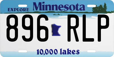 MN license plate 896RLP