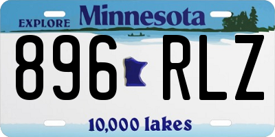 MN license plate 896RLZ