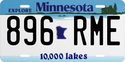 MN license plate 896RME