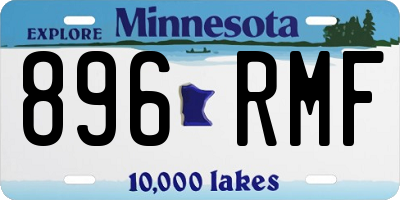 MN license plate 896RMF