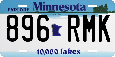 MN license plate 896RMK