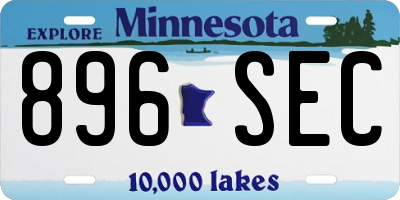 MN license plate 896SEC