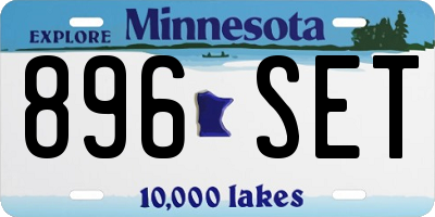 MN license plate 896SET