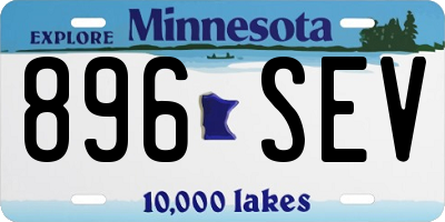 MN license plate 896SEV