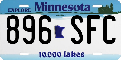 MN license plate 896SFC