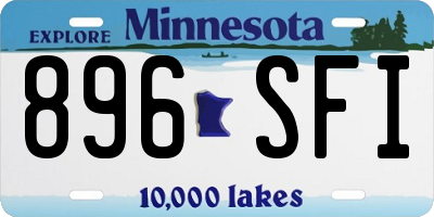 MN license plate 896SFI